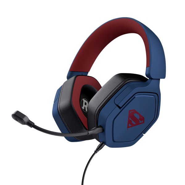 Trust GXT492SM Carus Zestaw słuchawkowy Przewodowa Opaska na głowę Gaming Niebieski, Czerwony (25739)-0