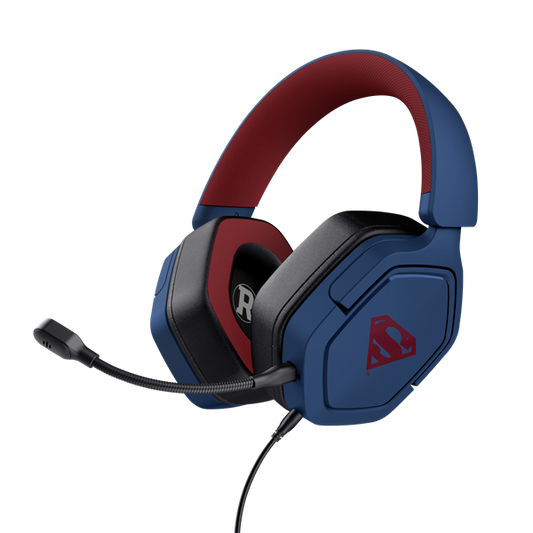 Trust GXT492SM Carus Zestaw słuchawkowy Przewodowa Opaska na głowę Gaming Niebieski, Czerwony (25739)-0